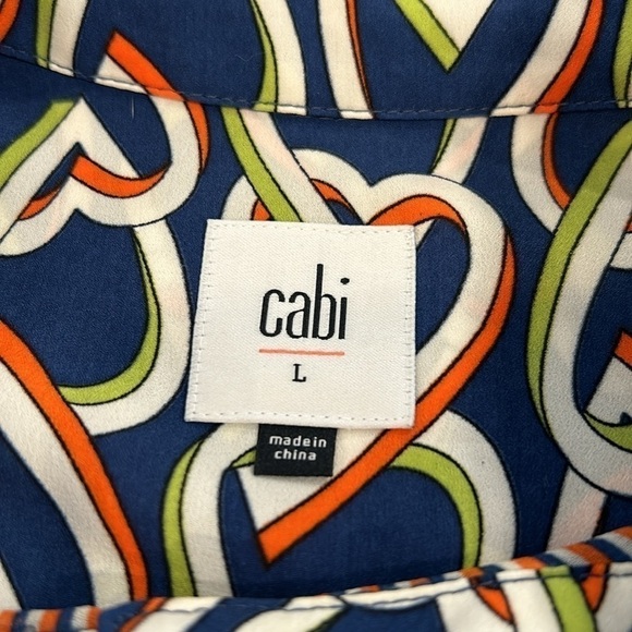 Cabi | Armour Blue Heart Chain Print Collared Sleeveless Shirtdress Style 5370 - Picture 8 of 16